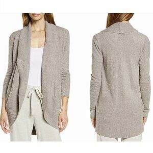 Barefoot Dreams CozyChic Lite Circle Cardigan Taupe M Soft Cozy Open Front
